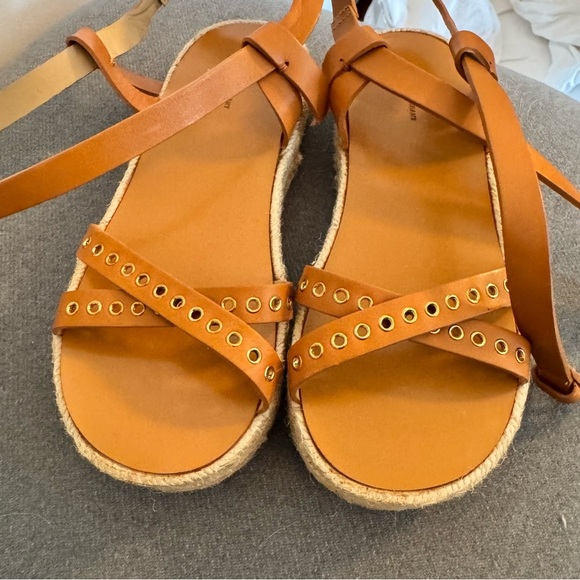 Isabel Marant Melyz Espadrille Studded Platform Rope Sandals - Picture 7 of 8